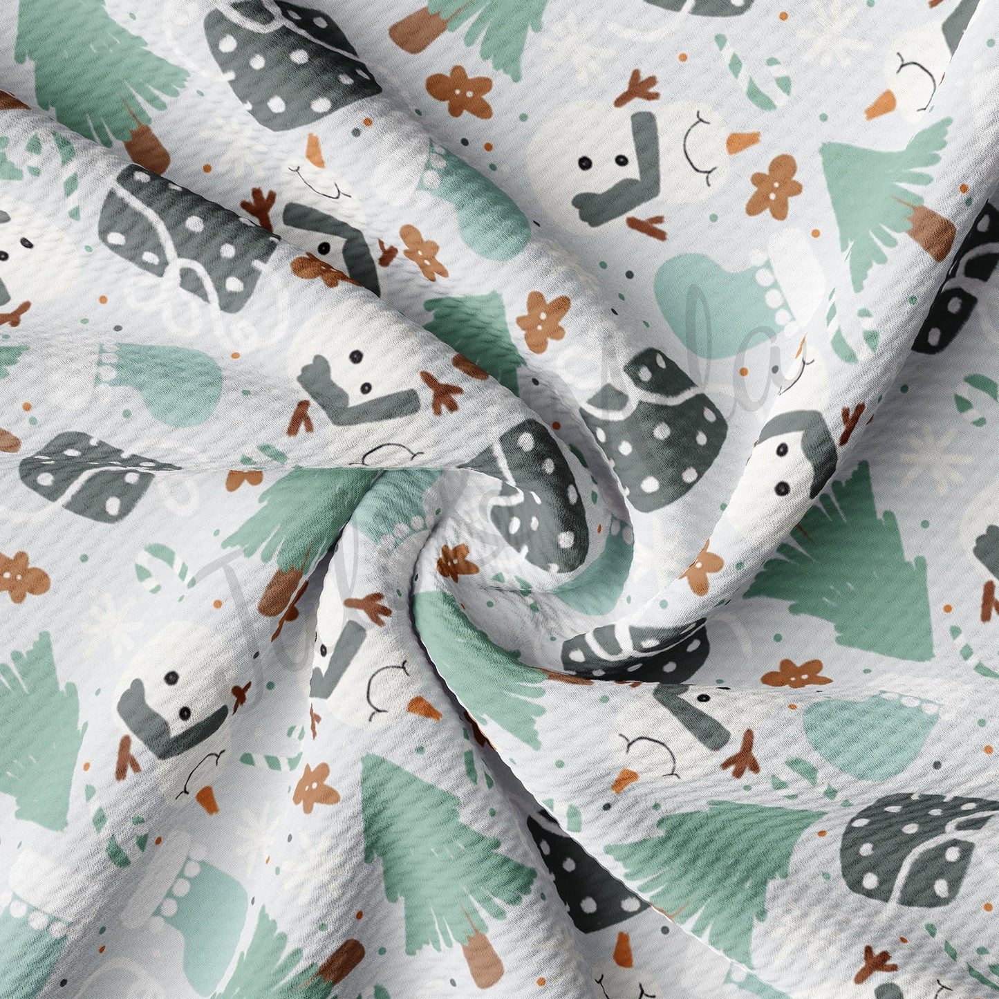 Christmas Snowman Bullet Fabric AA711