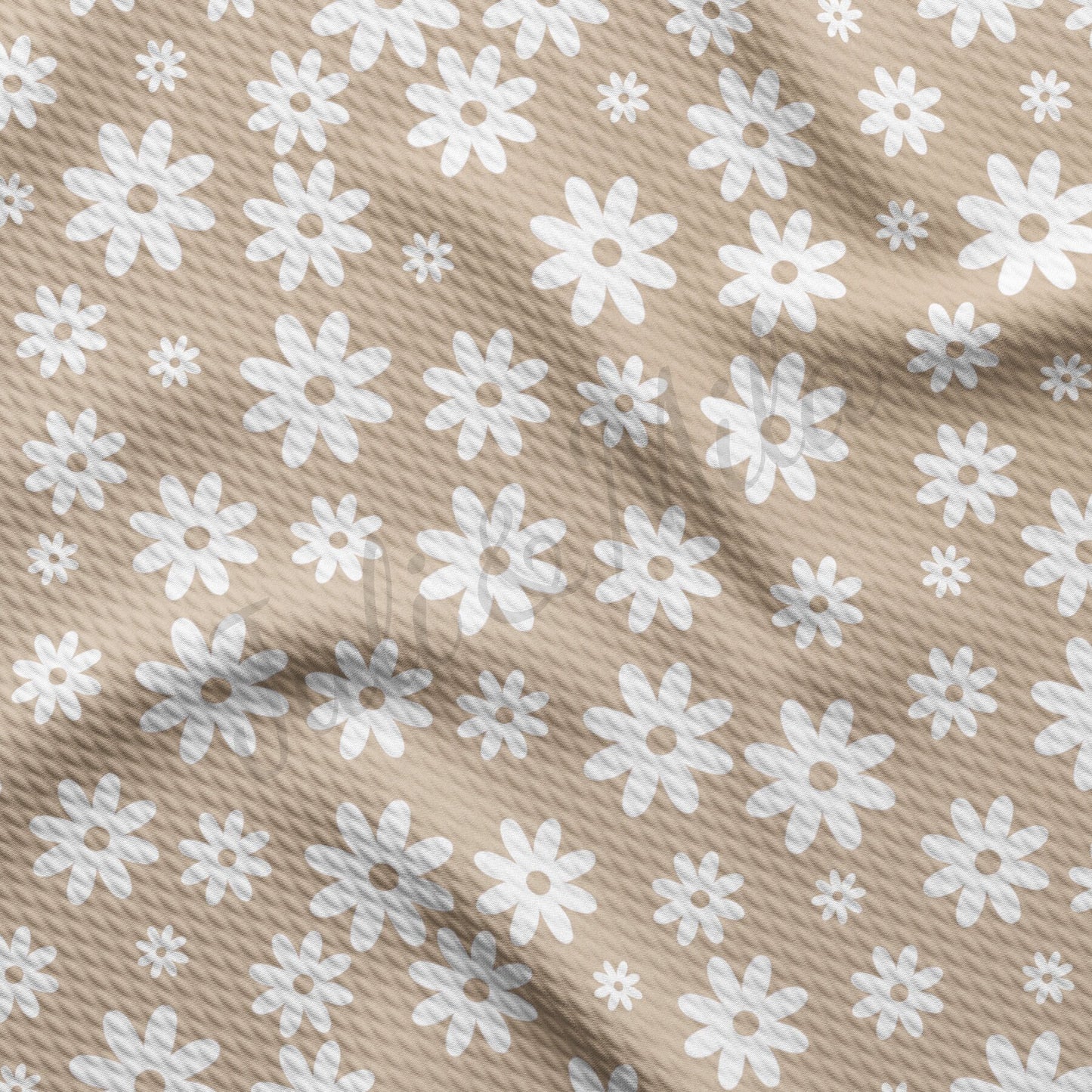 Daisy Floral Beige Bullet Fabric AA715