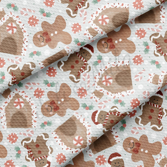 Gingerbread Christmas Bullet Fabric AA718