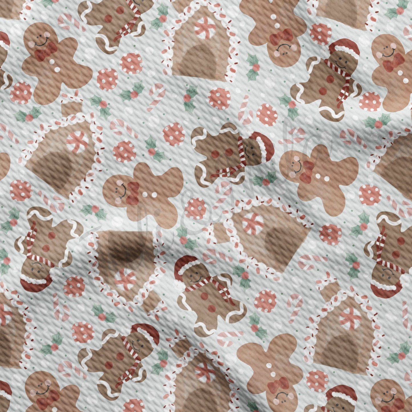 Gingerbread Christmas Bullet Fabric AA718