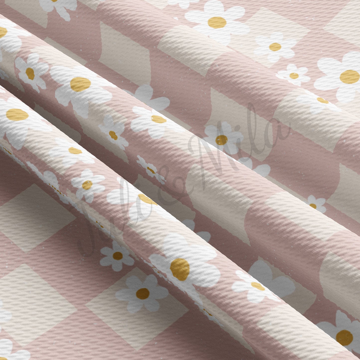 Floral Checkered Bullet Fabric AA722