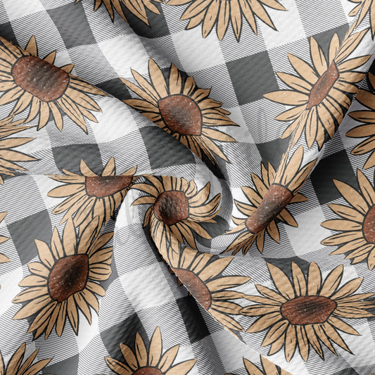 Fall Sunflowers Bullet Textured Fabric AA729