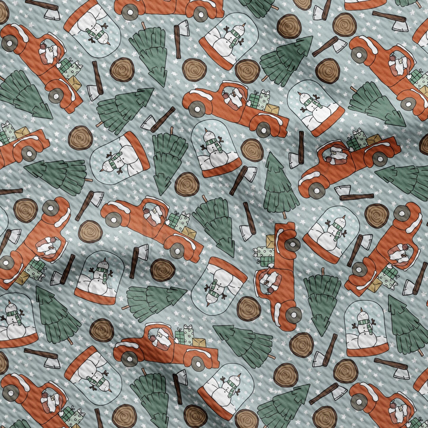 Christmas Truck Bullet Fabric AA733