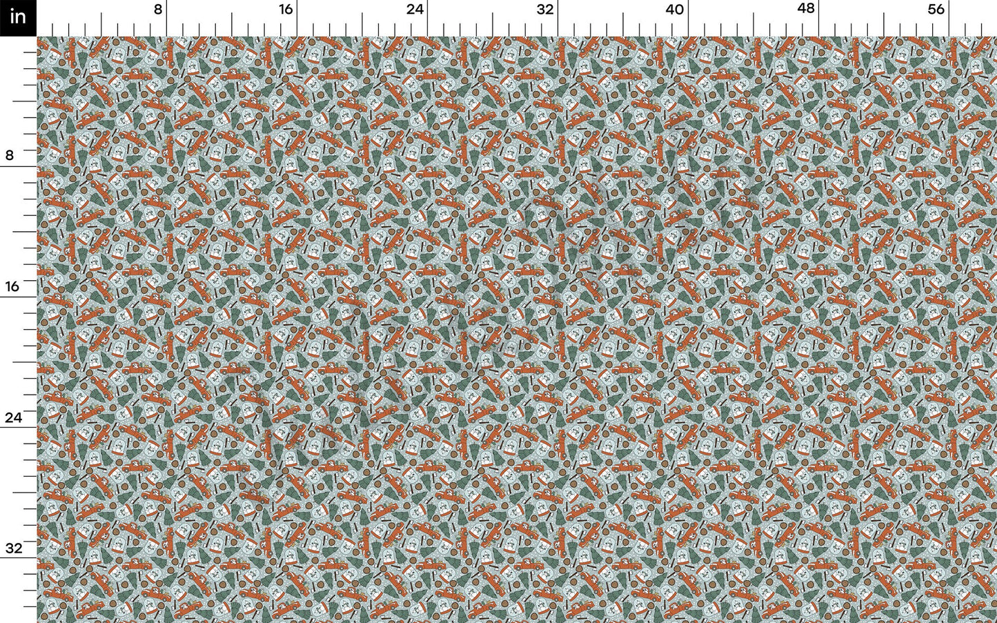 Christmas Truck Bullet Fabric AA733