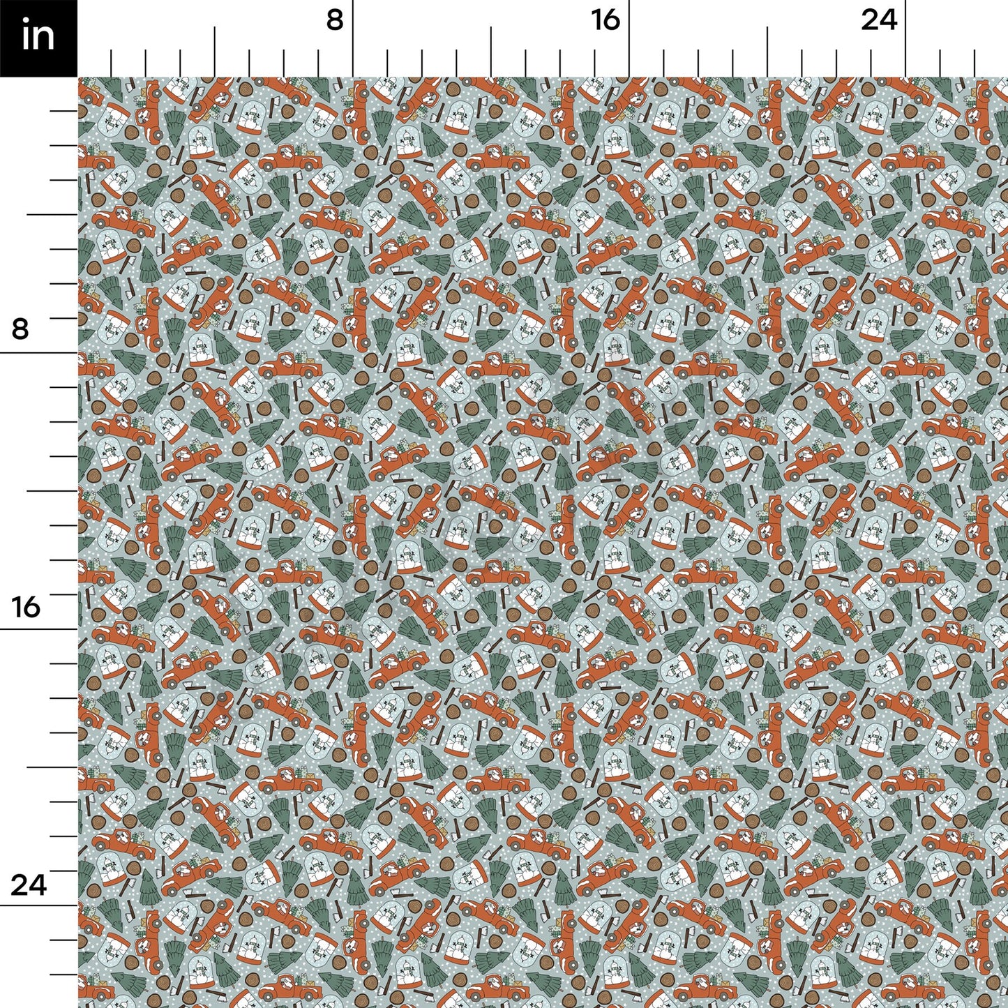 Christmas Truck Bullet Fabric AA733