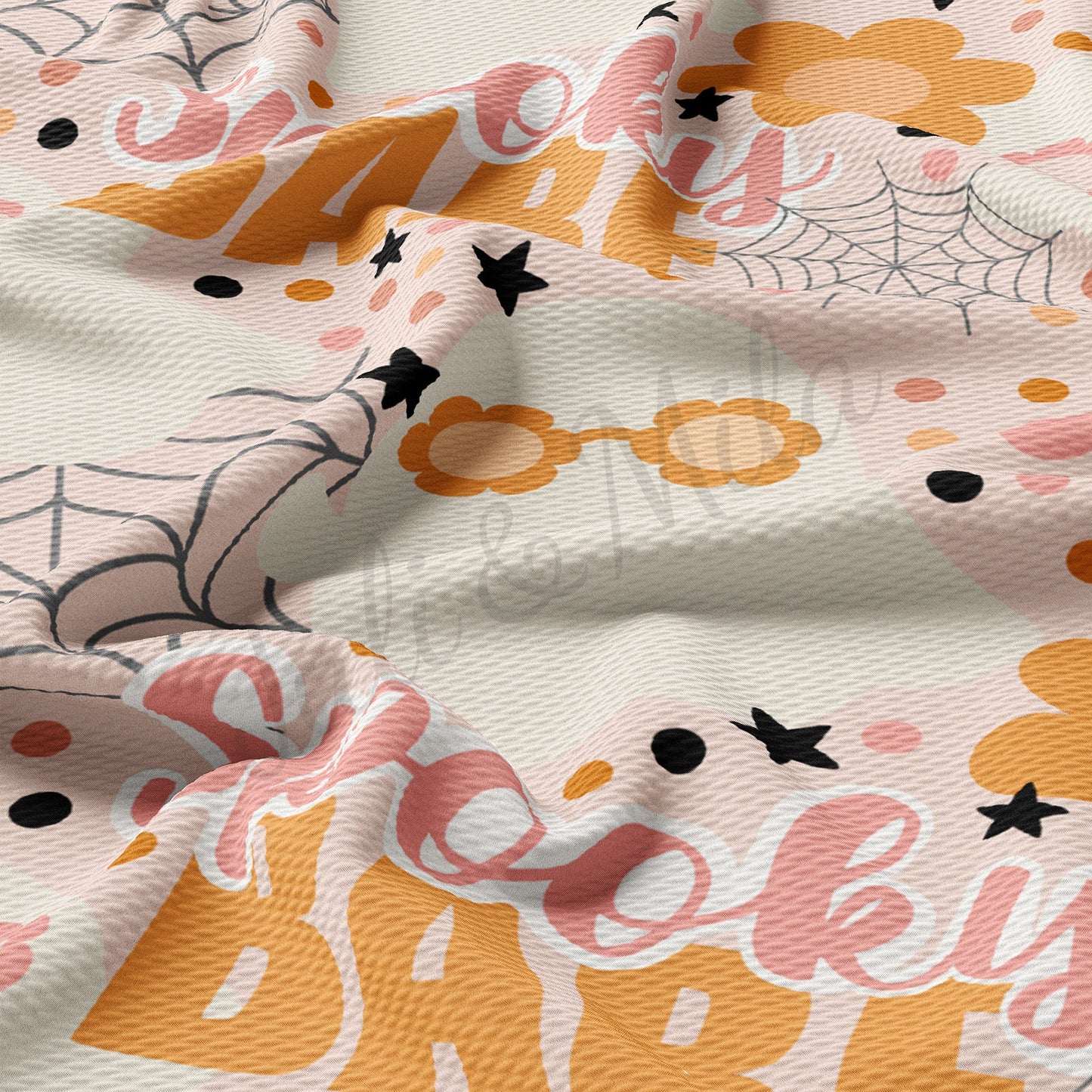Spooky Babe Pumpkin  Bullet Fabric  AA1008