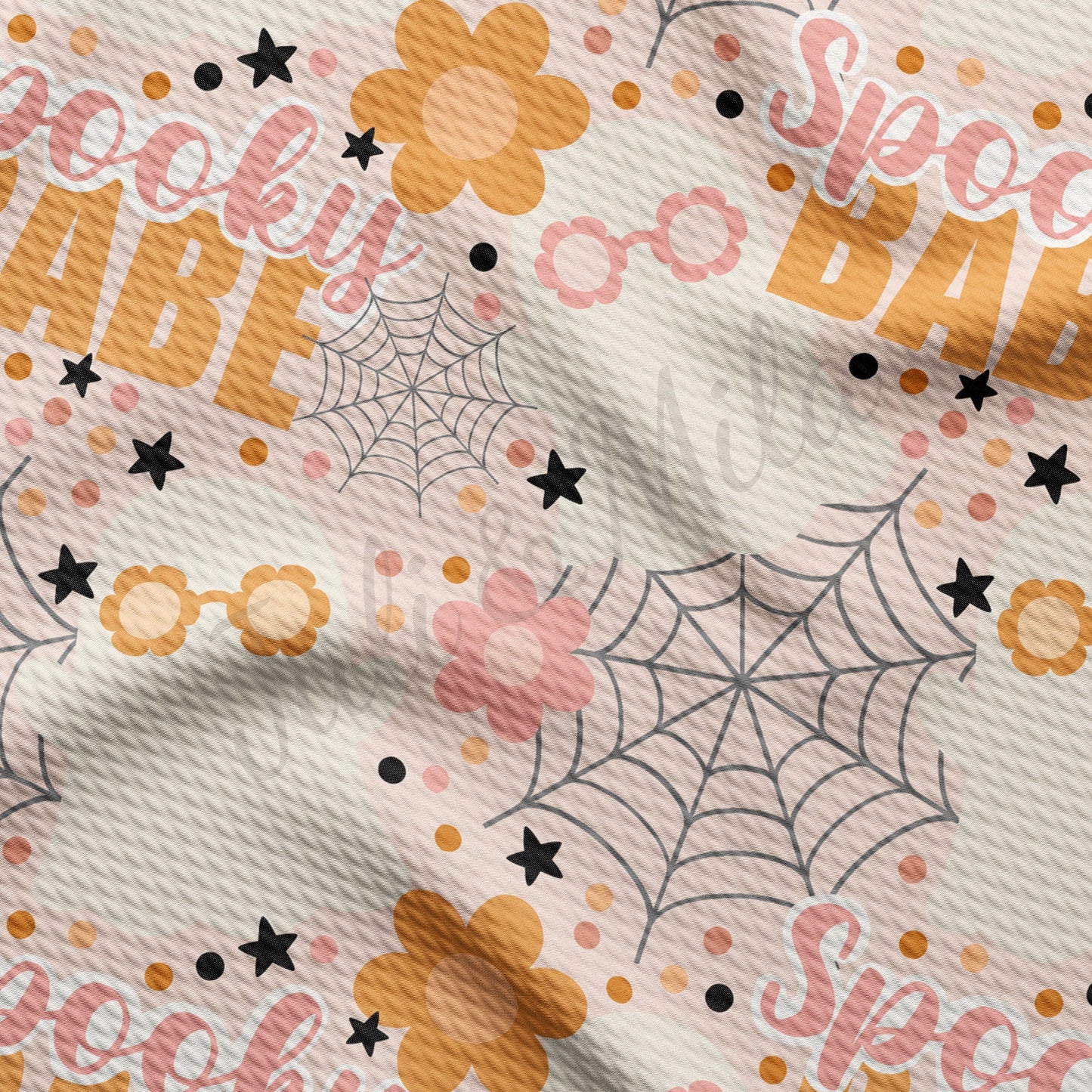 Spooky Babe Pumpkin  Bullet Fabric  AA1008