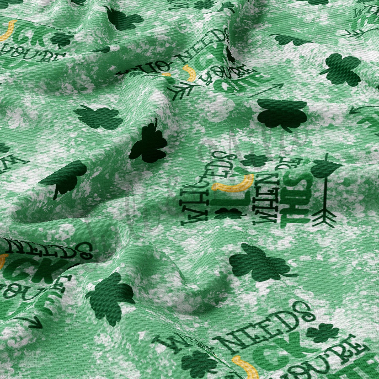 St.Patricks Day  Bullet Textured Fabric  AA1017