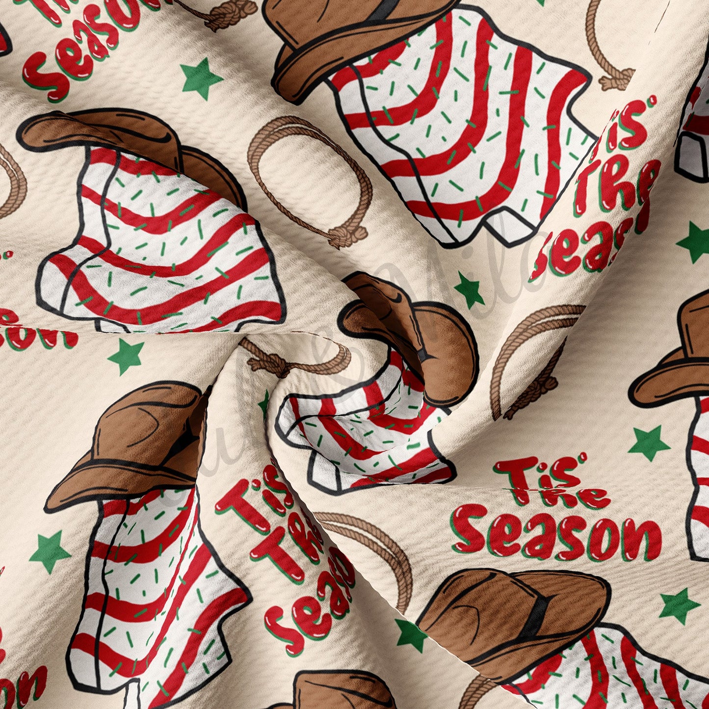 Christmas Western Cowboy Bullet Textured Fabric AA1069
