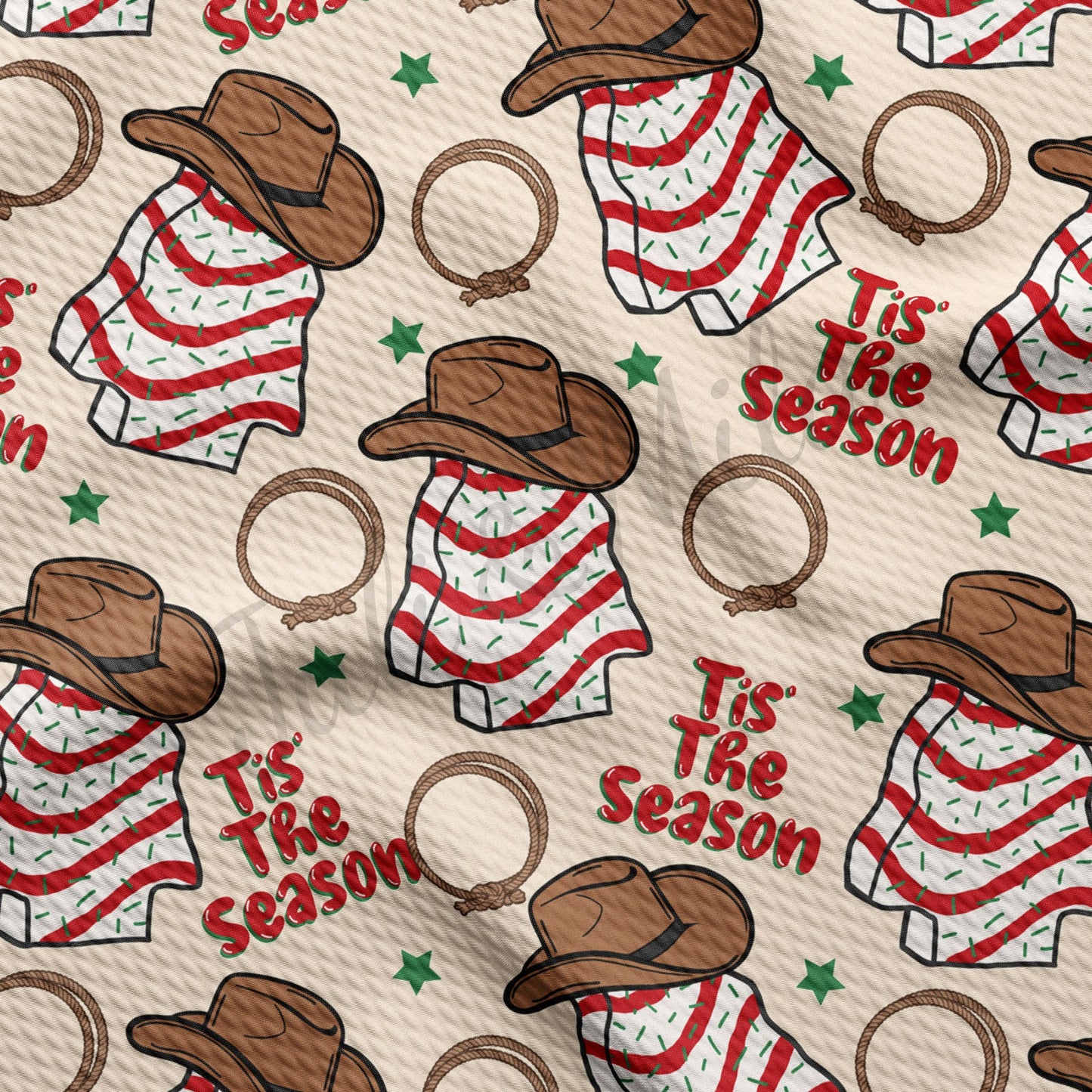Christmas Western Cowboy Bullet Textured Fabric AA1069