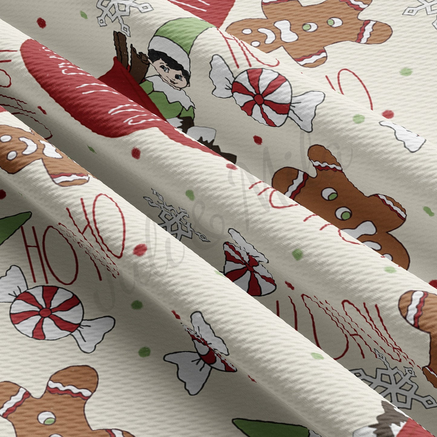 Christmas Hohoho Bullet Textured Fabric AA952