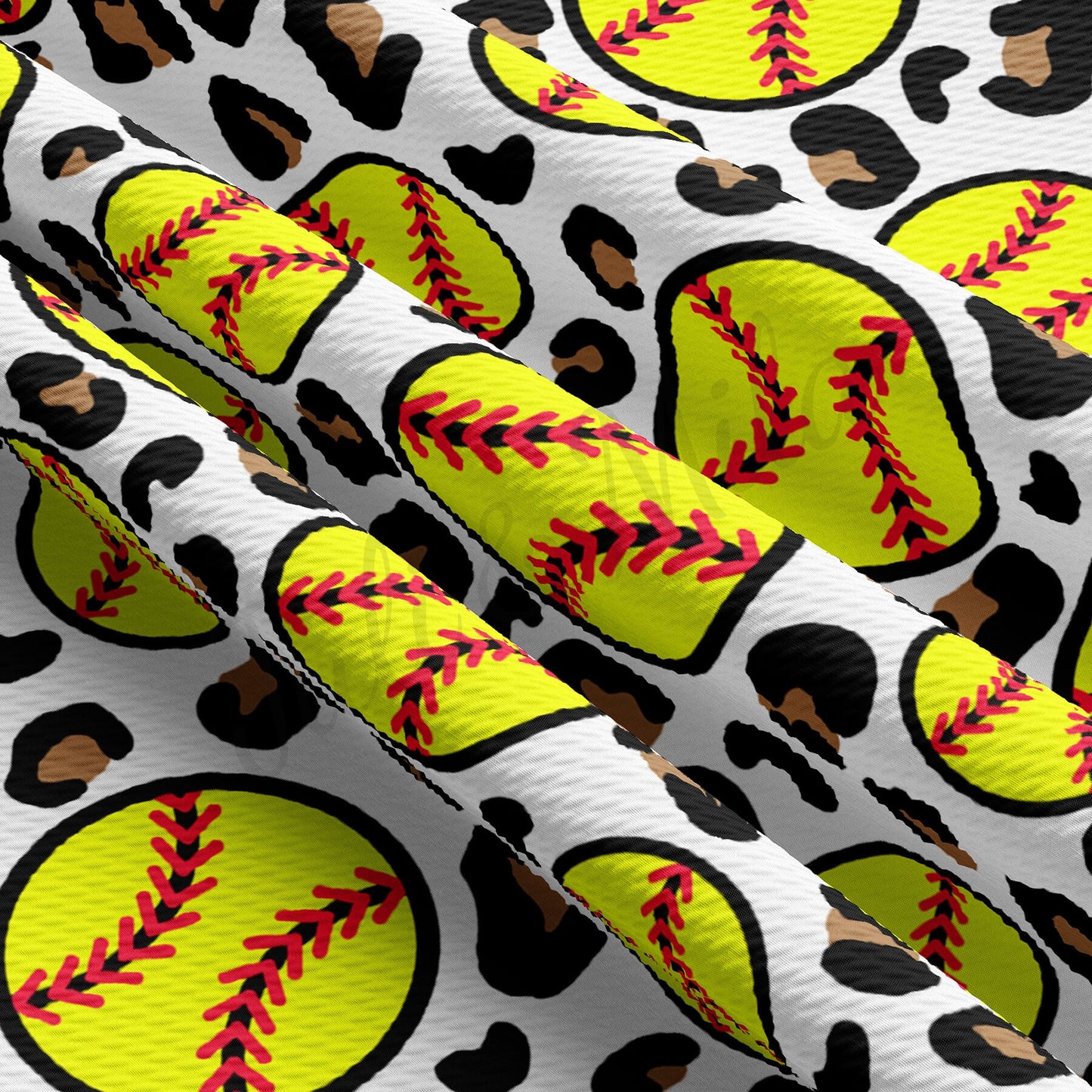 Softball Cheetah Bullet BulletTextured Fabric  AA1006