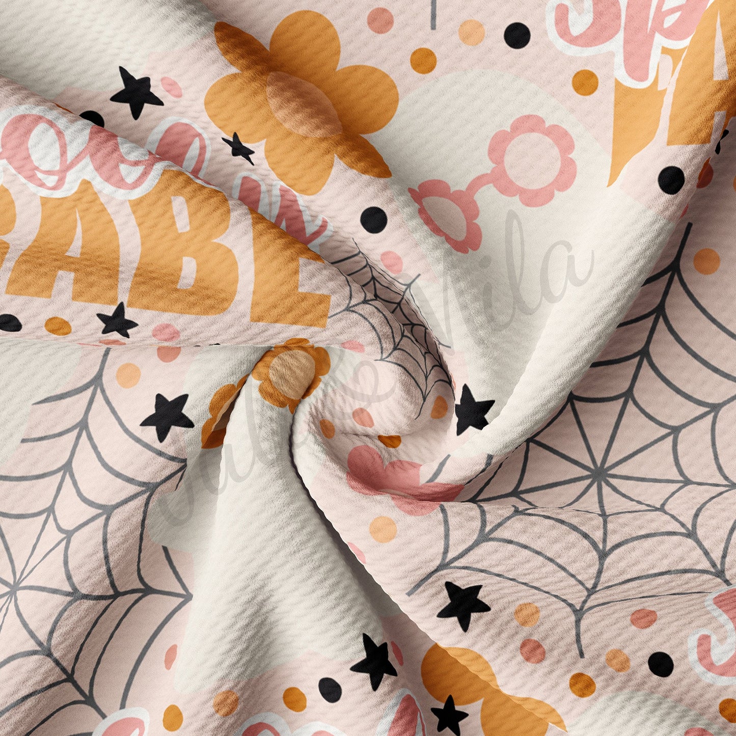 Spooky Babe Pumpkin  Bullet Fabric  AA1008