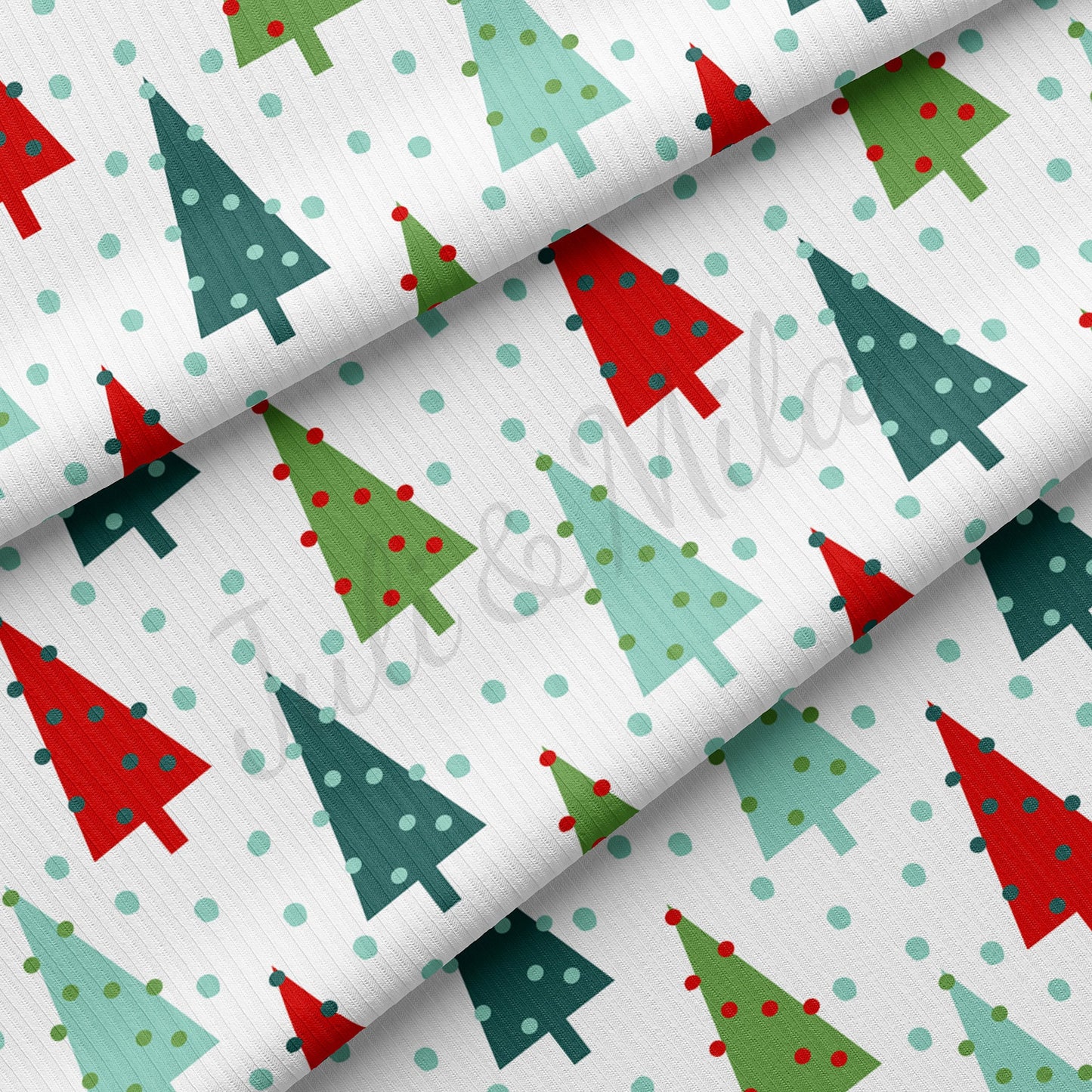 Rib Knit Fabric  RBKchristmasseries53