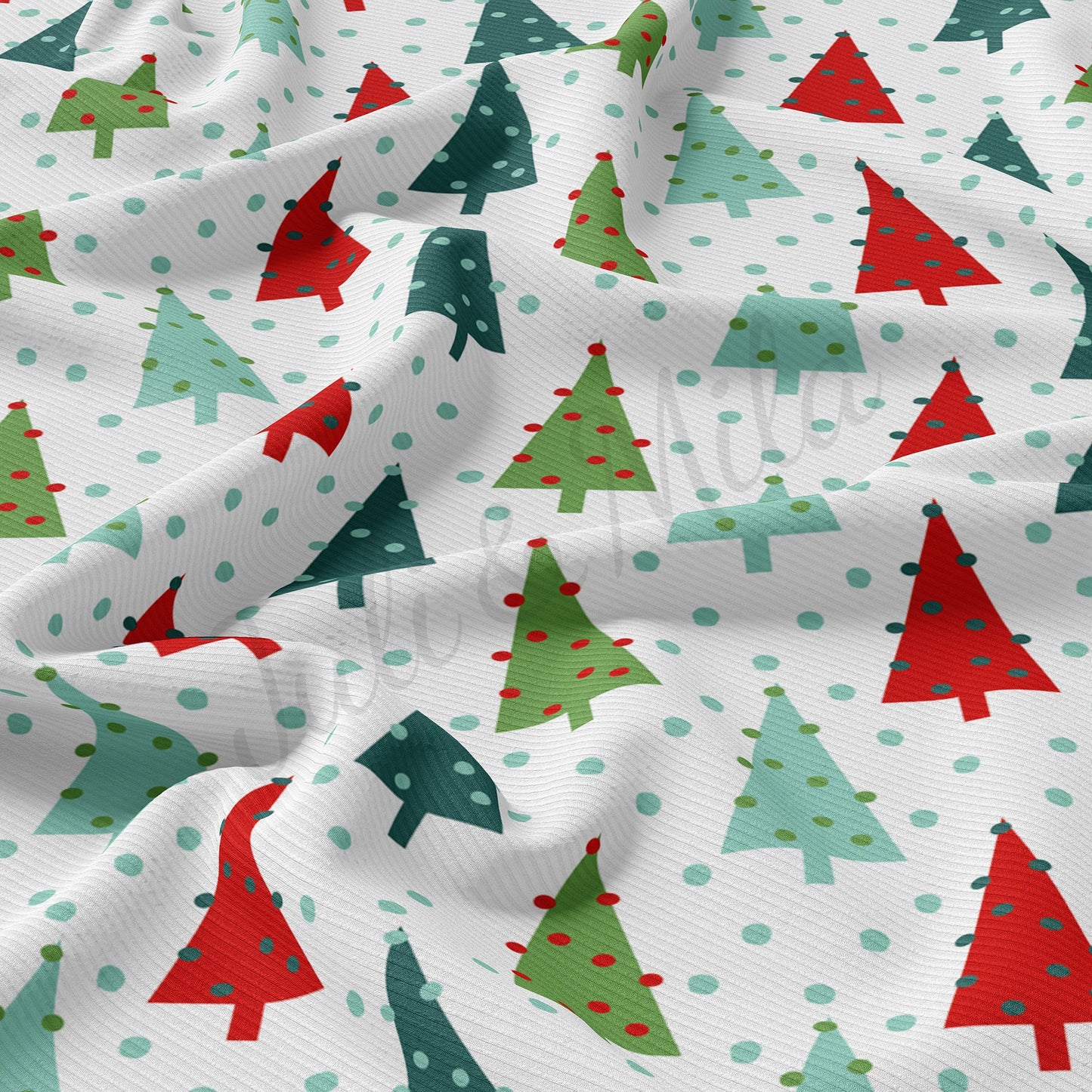 Rib Knit Fabric  RBKchristmasseries53
