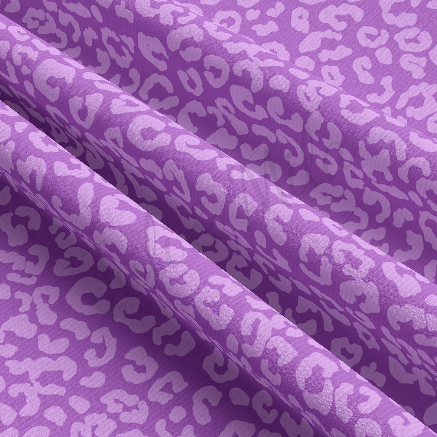 Rib Knit Fabric RBKvioletleopard