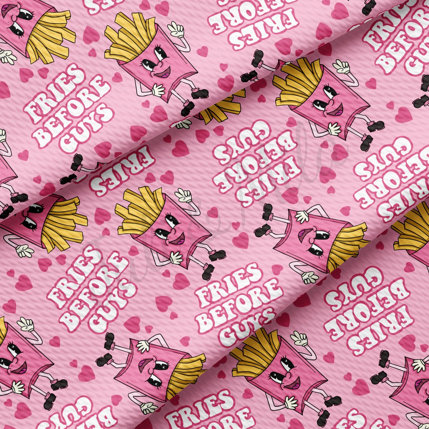 Fries Before Guys Valentines Day  Bullet Fabric AA1153