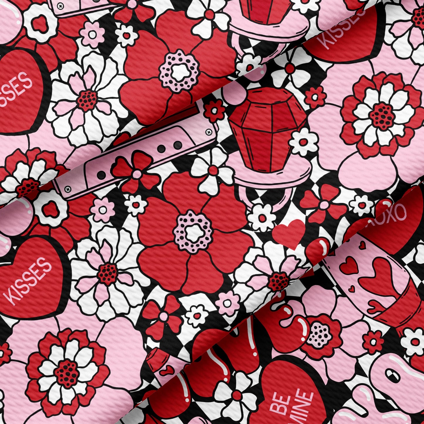 Valentines Day Bullet Textured Fabric  AA1174