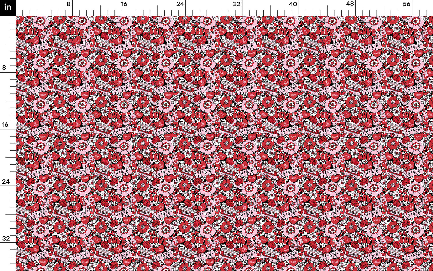 Valentines Day Bullet Textured Fabric  AA1174