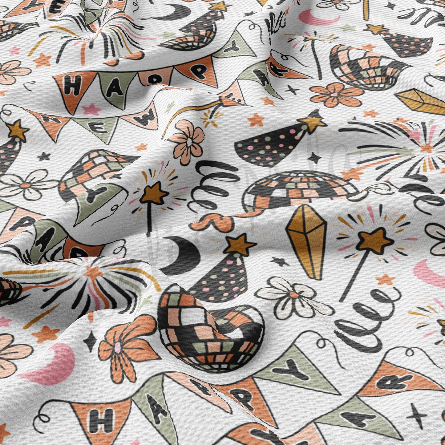 New Year  Bullet Textured Fabric AA1178