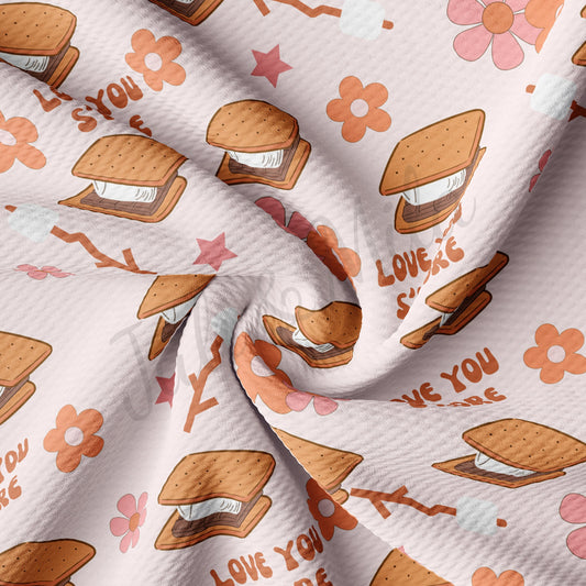 Love you SMore Valentines Day Fabric  AA1195