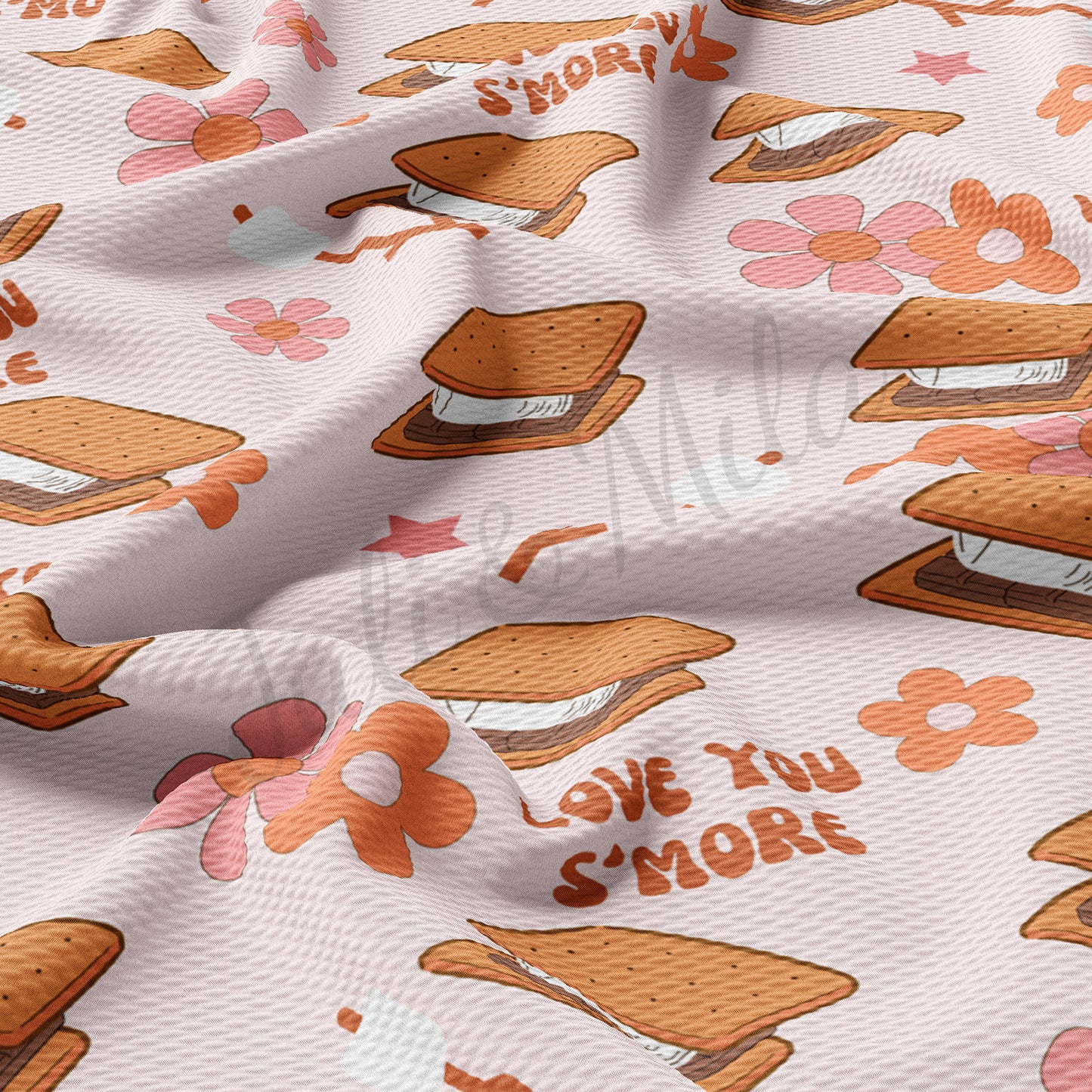 Love you SMore Valentines Day Fabric  AA1195
