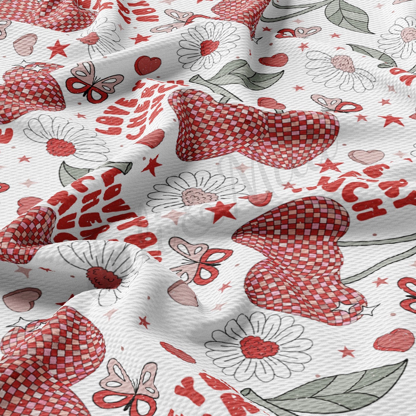 Valentines Day  Bullet Textured Fabric  AA1197