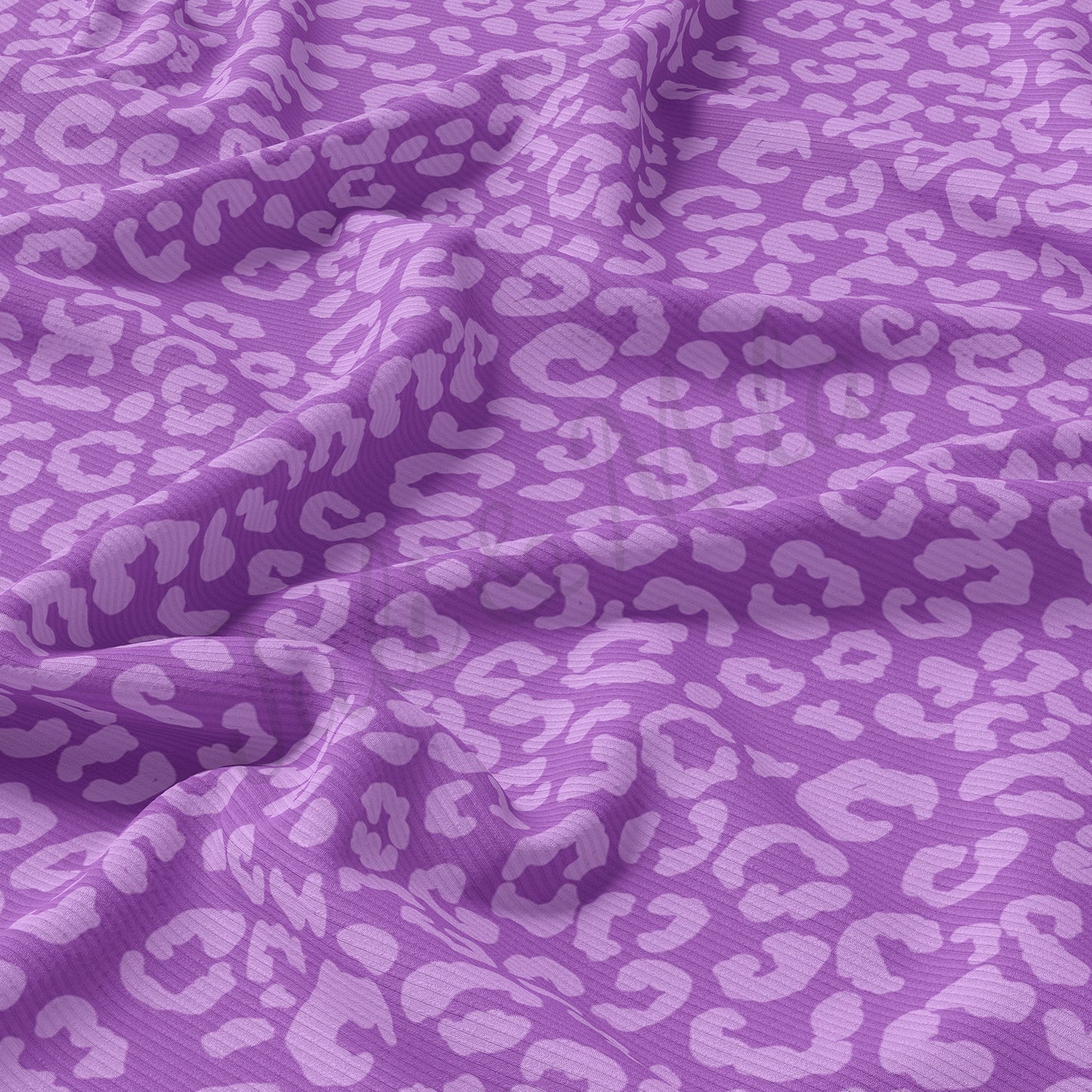 Rib Knit Fabric RBKvioletleopard