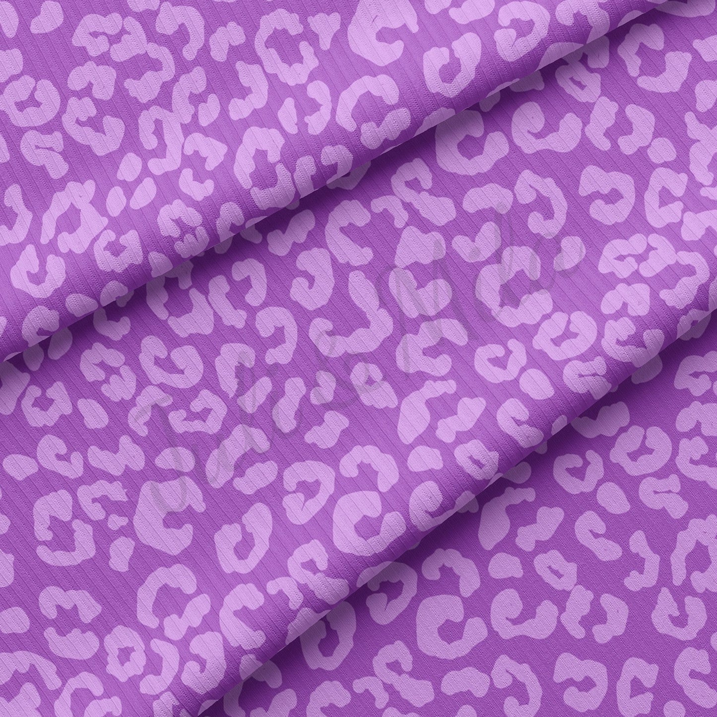 Rib Knit Fabric RBKvioletleopard