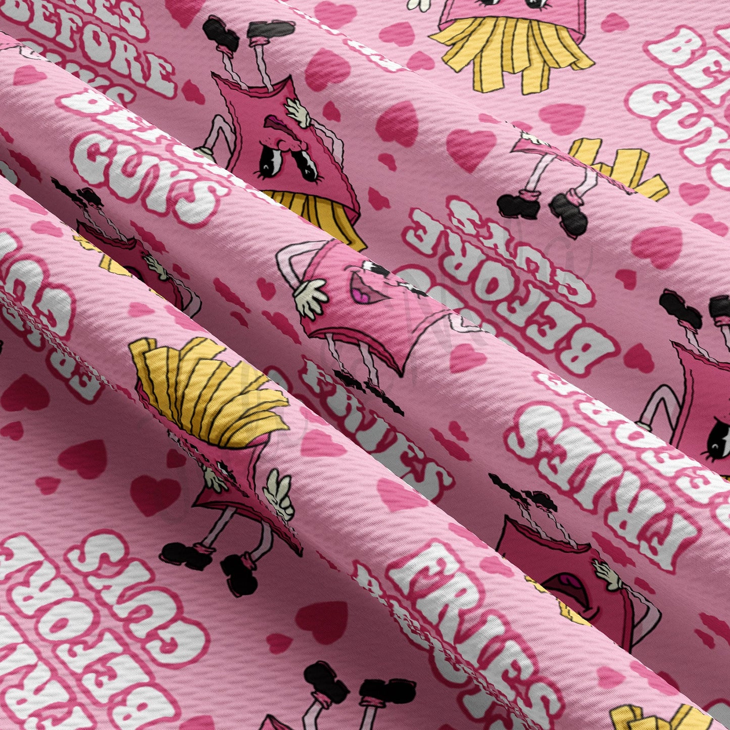 Fries Before Guys Valentines Day  Bullet Fabric AA1153