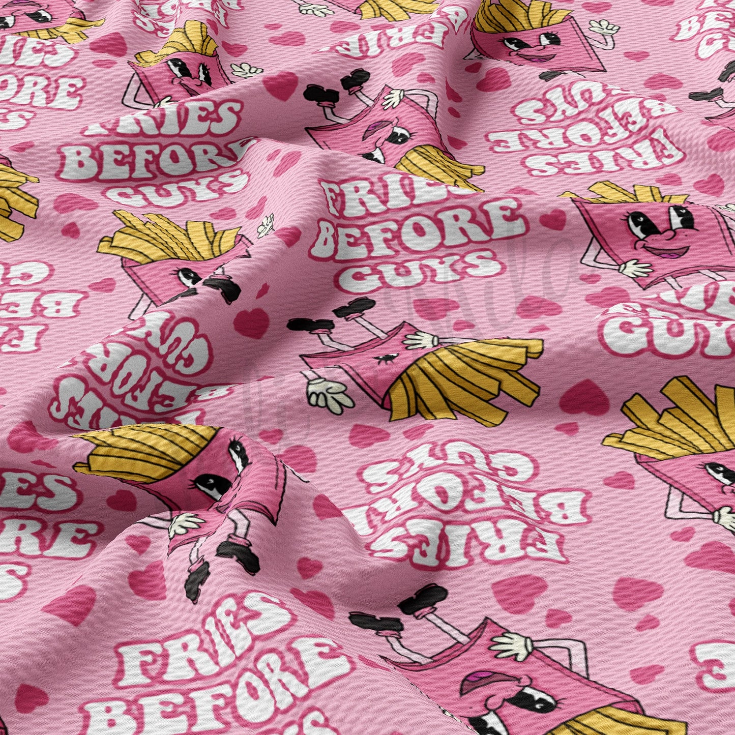 Fries Before Guys Valentines Day  Bullet Fabric AA1153