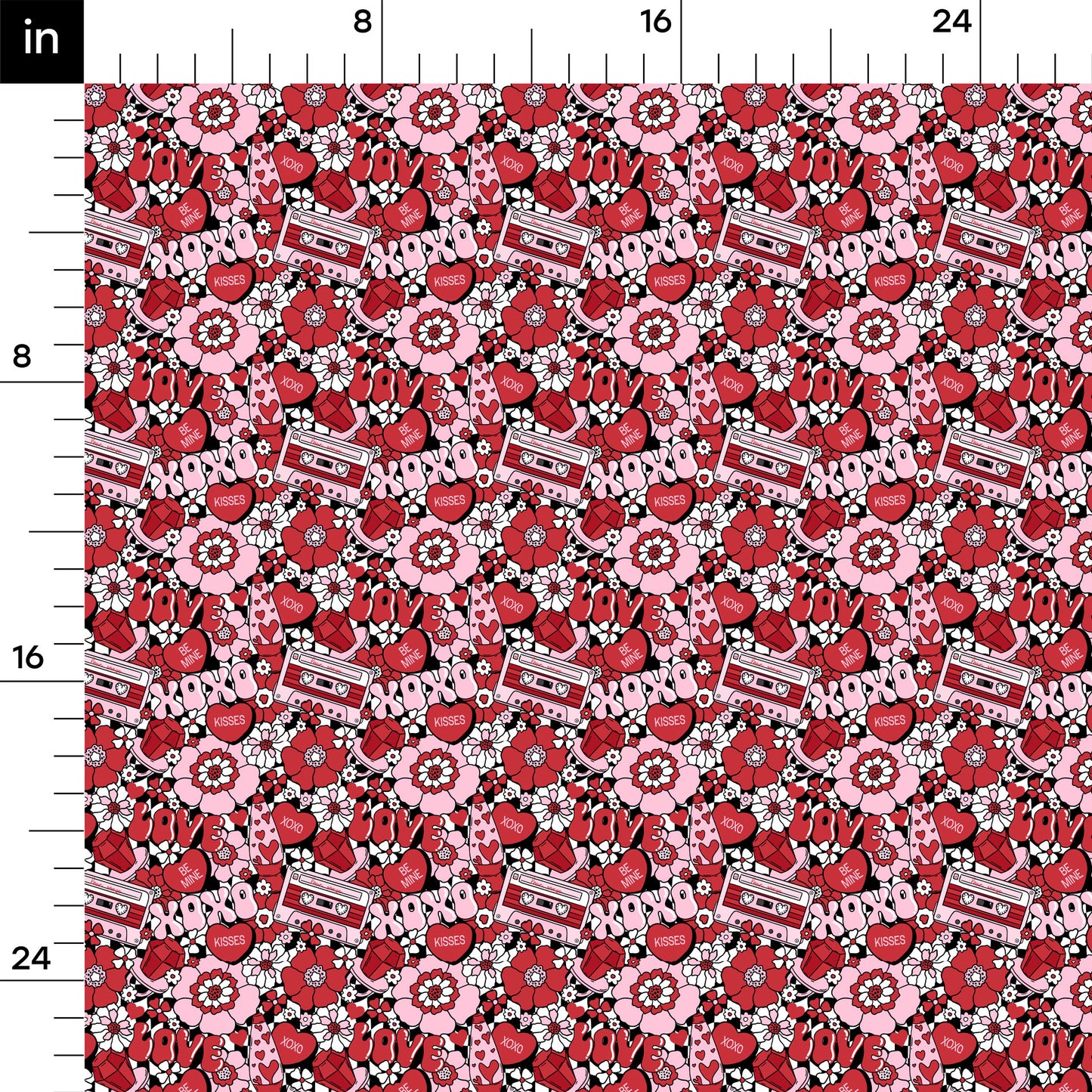 Valentines Day Bullet Textured Fabric  AA1174