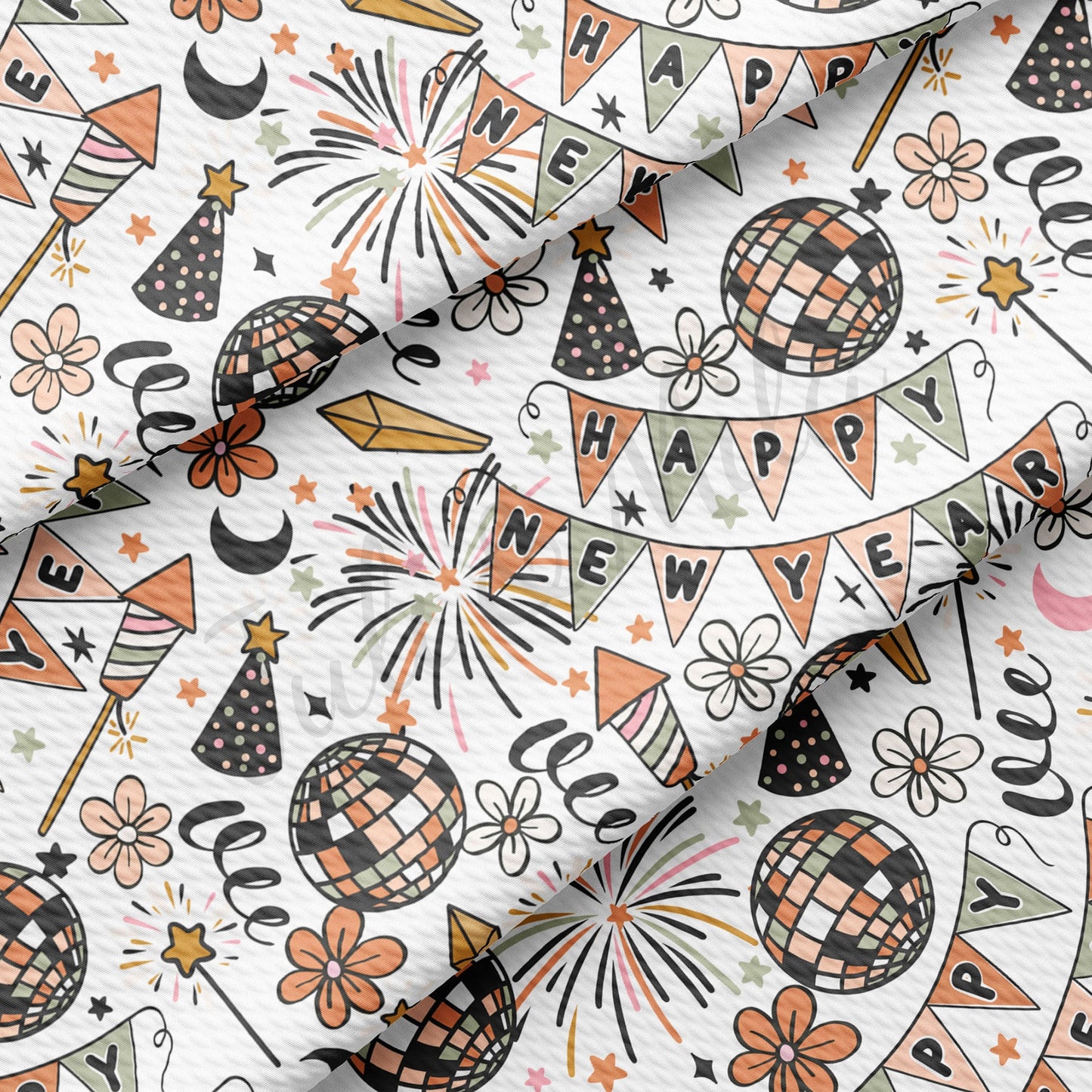 New Year  Bullet Textured Fabric AA1178