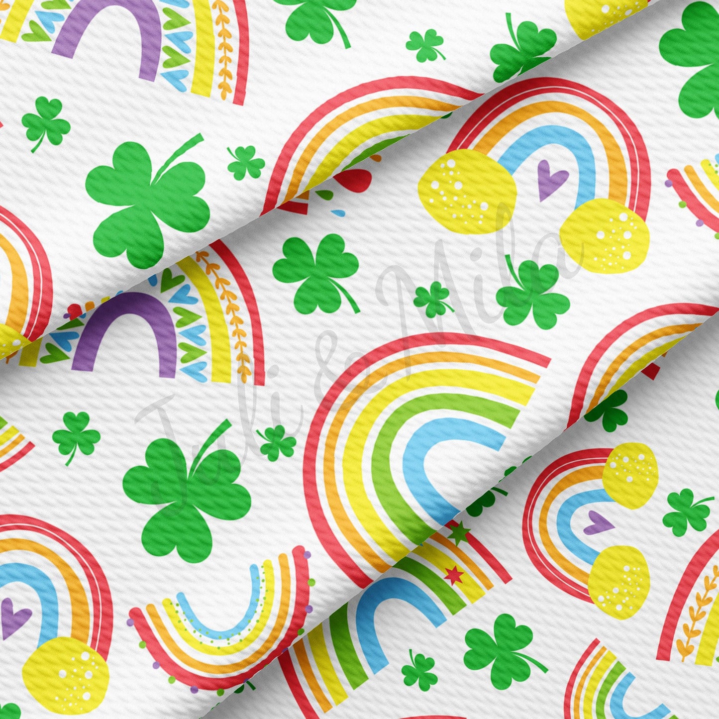Lucky Rainbow St Patricks Day Bullet Fabric AA1232