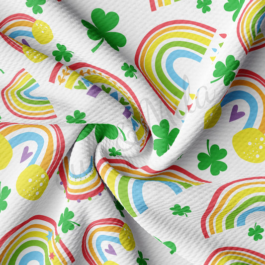 Lucky Rainbow St Patricks Day Bullet Fabric AA1232