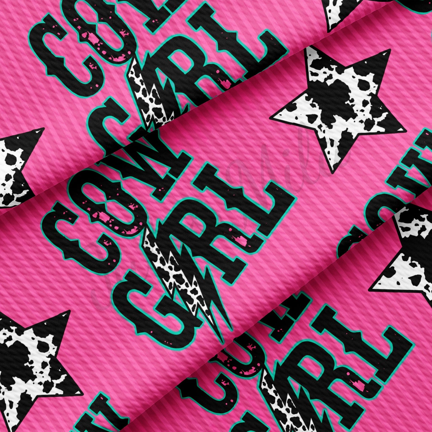 Cow Girl Western Bullet Textured Fabric AA1347