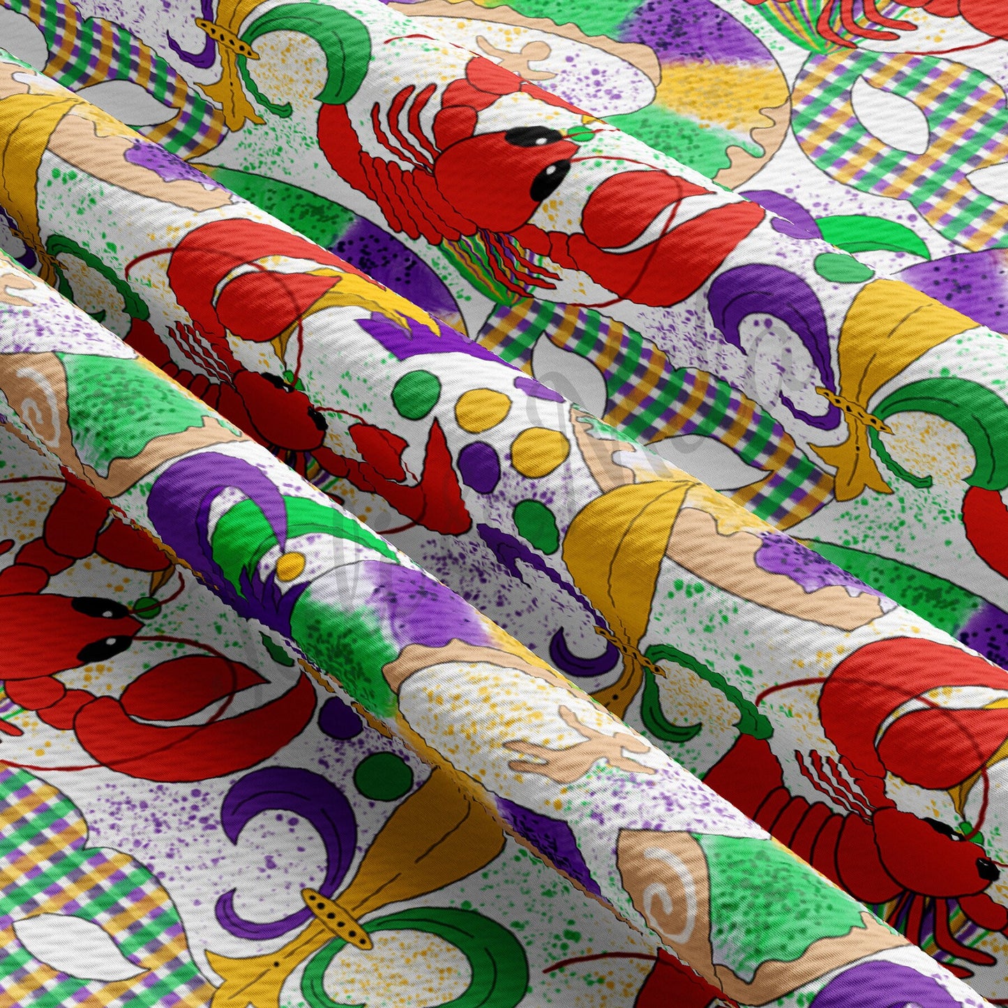 Mardi Gras Printed  Bullet Textured Fabric AA1358