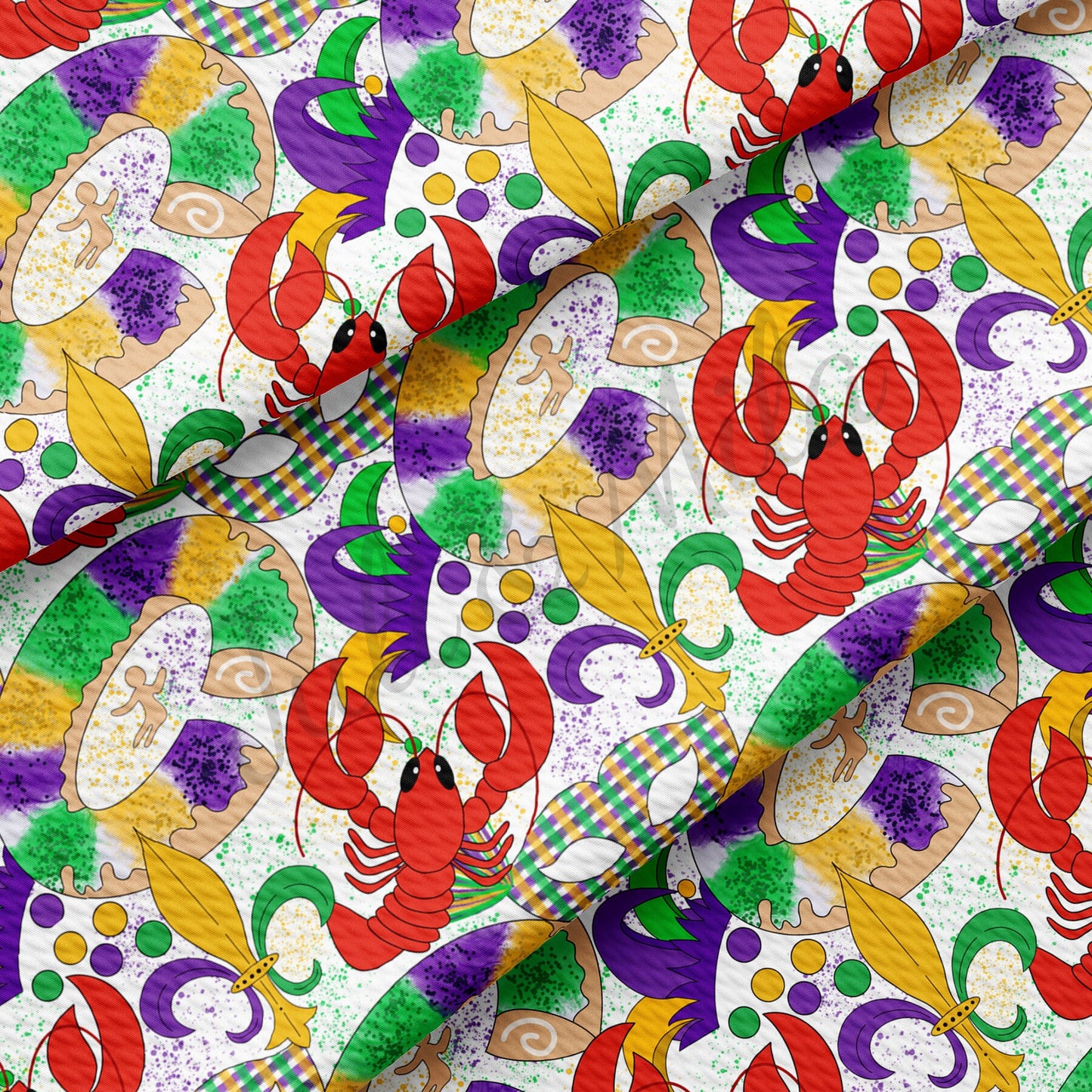 Mardi Gras Printed  Bullet Textured Fabric AA1358