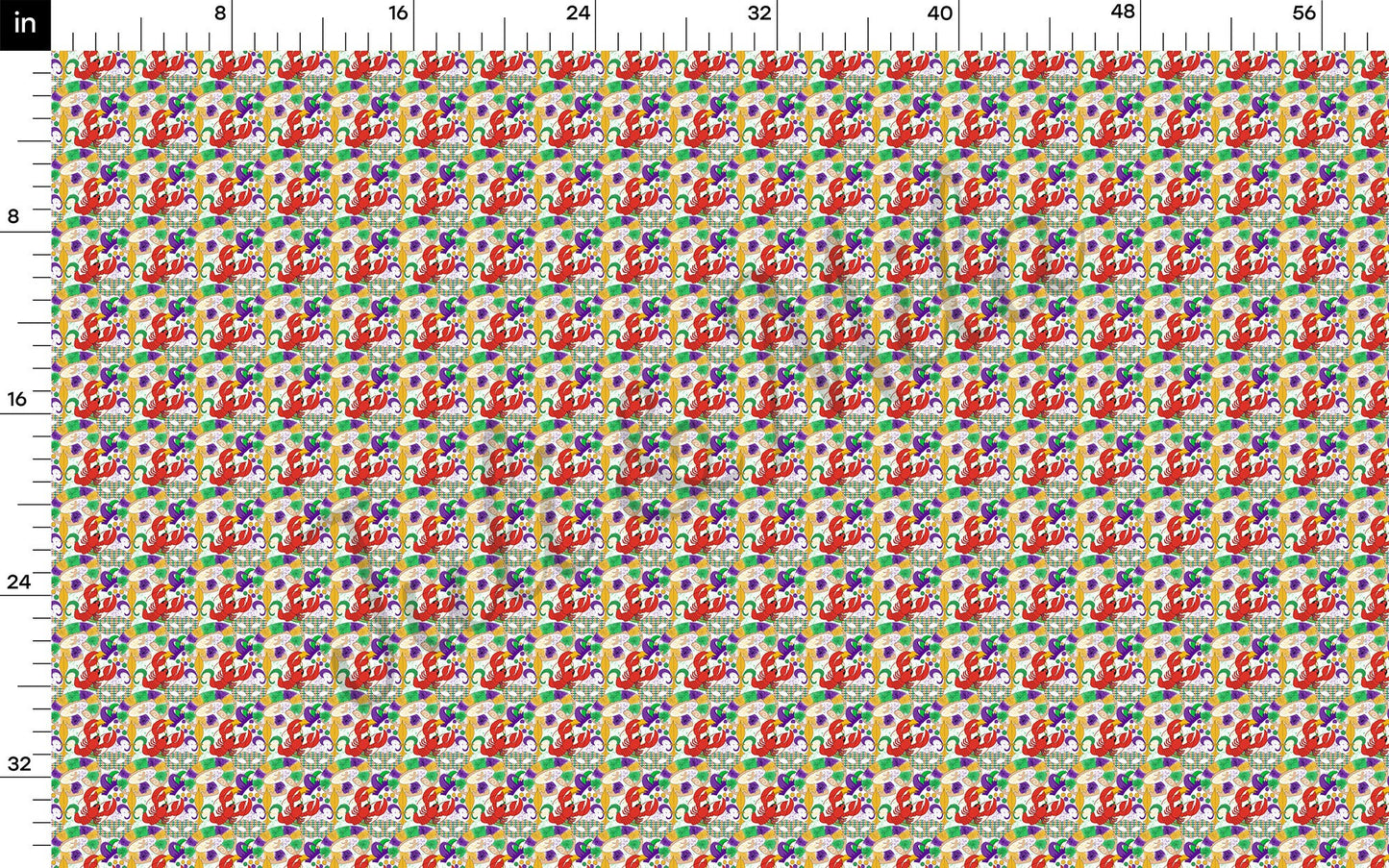 Mardi Gras Printed  Bullet Textured Fabric AA1358