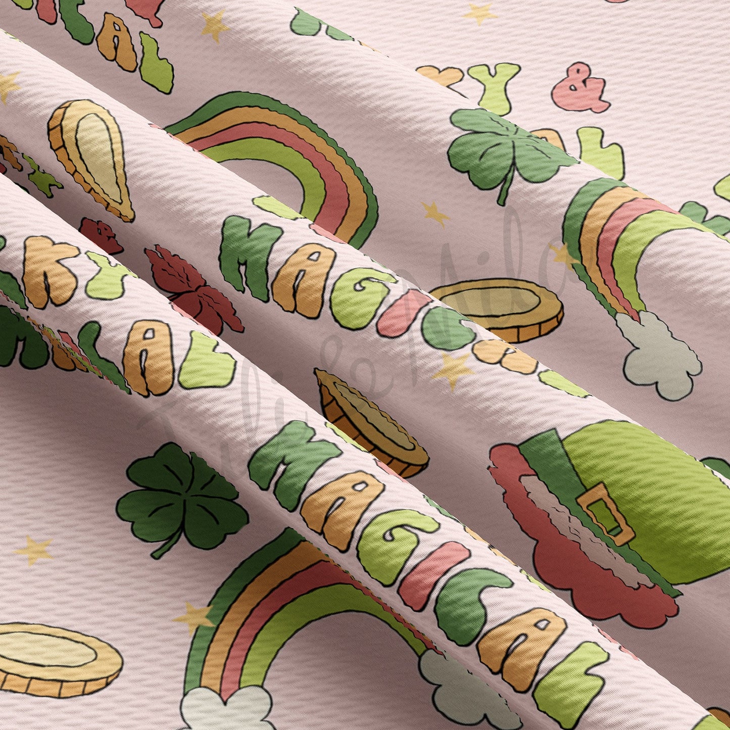 St. Patricks Day Bullet Textured Fabric AA1292