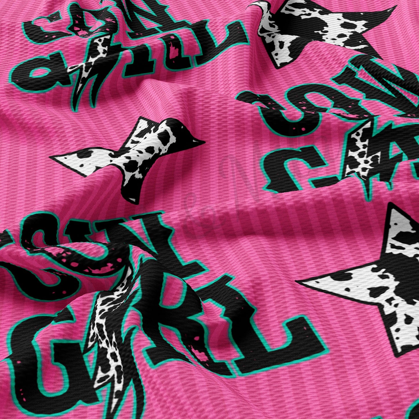 Cow Girl Western Bullet Textured Fabric AA1347