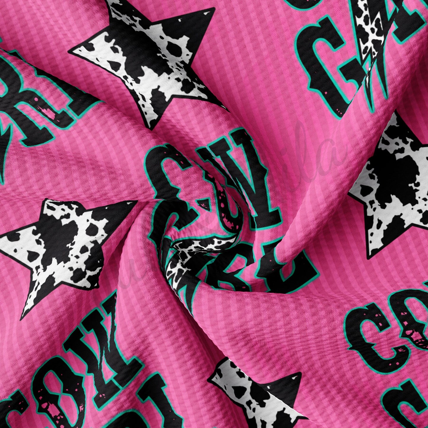 Cow Girl Western Bullet Textured Fabric AA1347