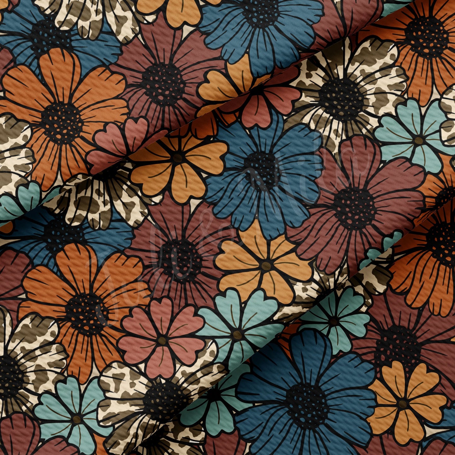 Floral Bullet Textured Fabric  AA1376