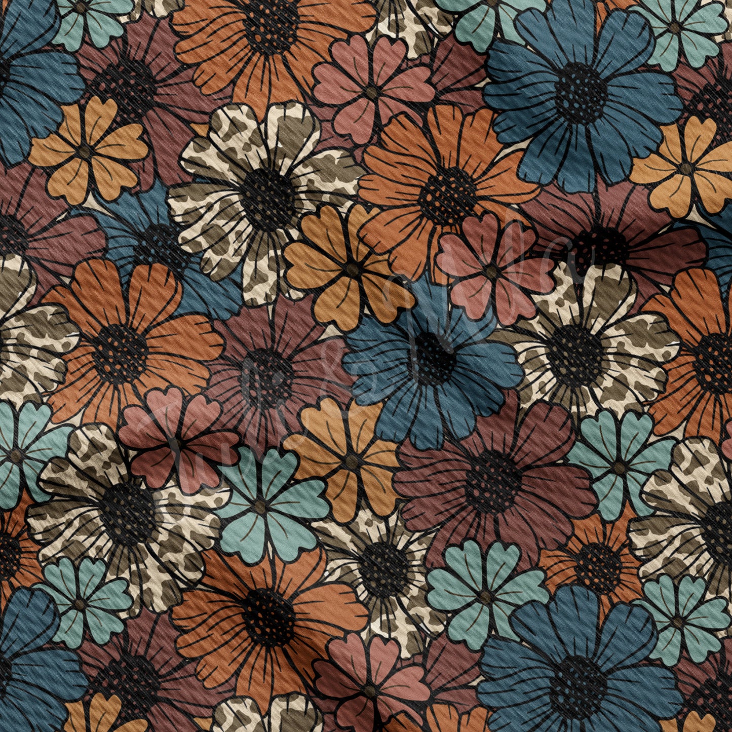 Floral Bullet Textured Fabric AA1376