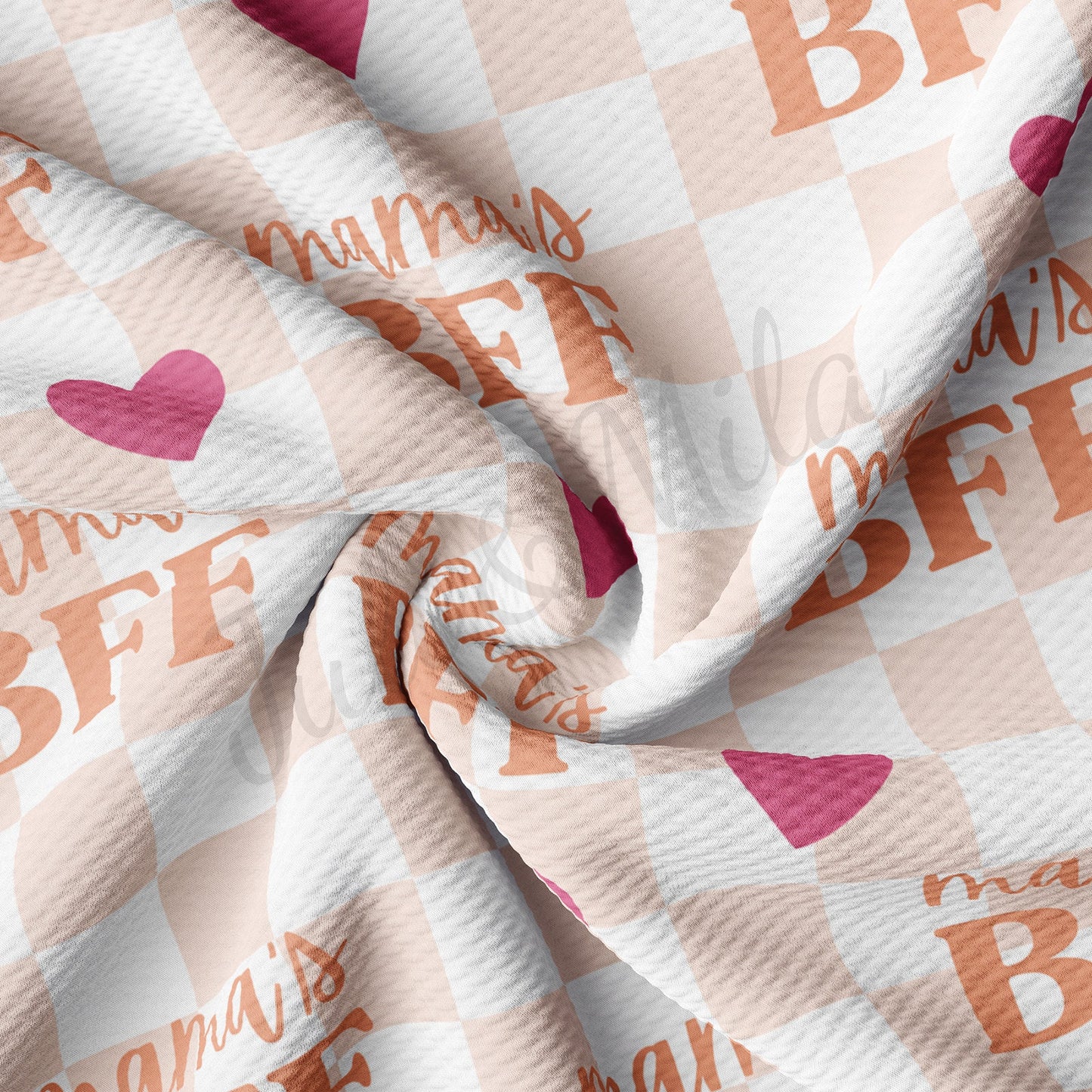 Mamas BFF Mothers Day Bullet Textured Fabric AA1396