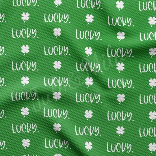 St. Patrick&#39;s Day Printed Liverpool Bullet Textured Fabric by the yard 4Way Stretch Solid Strip Thick Knit Jersey Liverpool Fabric12