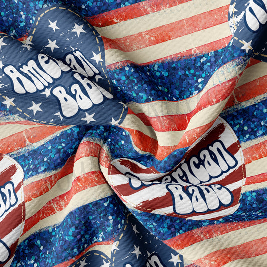American Patriotic 4th of July  Bullet Textured Fabric AA1411