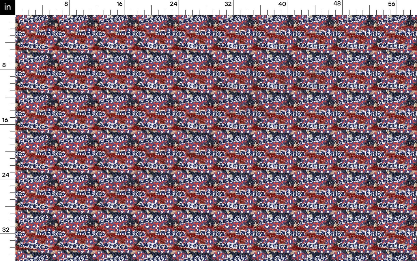 Patriotic 4th of July  Fabric AA1412