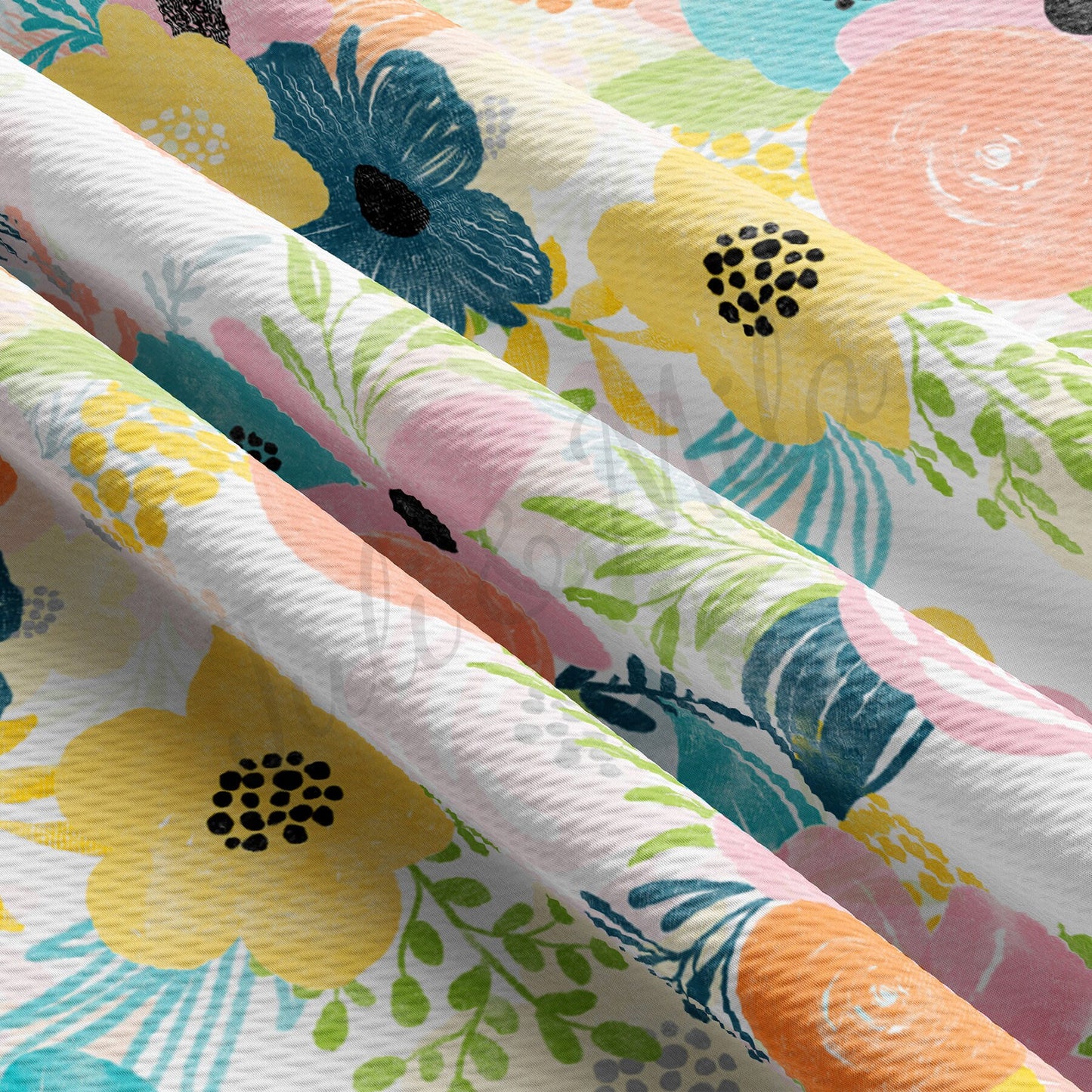 Floral Bullet Textured Fabric by the yard 4Way AA1471