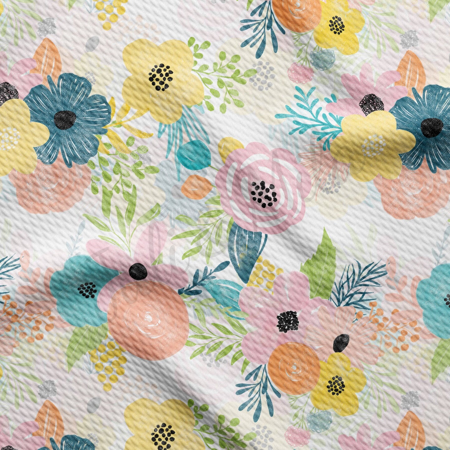 Floral Bullet Textured Fabric by the yard 4Way AA1471